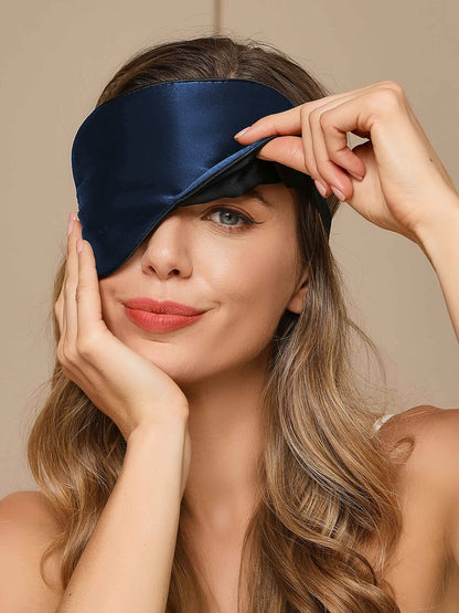 Pure Silk Solid Color Sleep Eye Mask