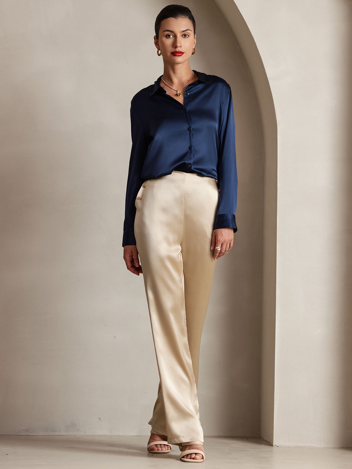 19Momme Versatile Classic Silk Suit Pants