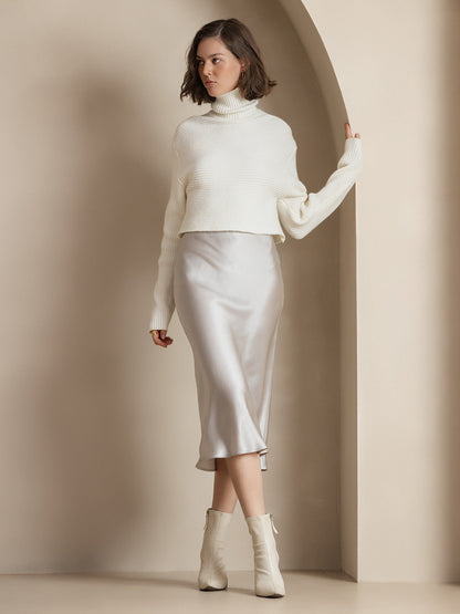 Pure Silk Basic Elegant Skirt