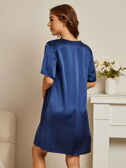 Pure Silk Sexy Split Hem Nightgown