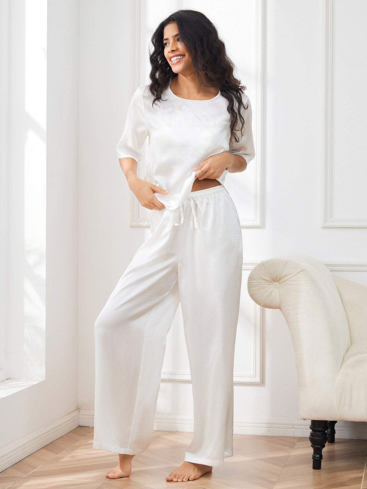 Women‘s Pure Silk Pajama Set