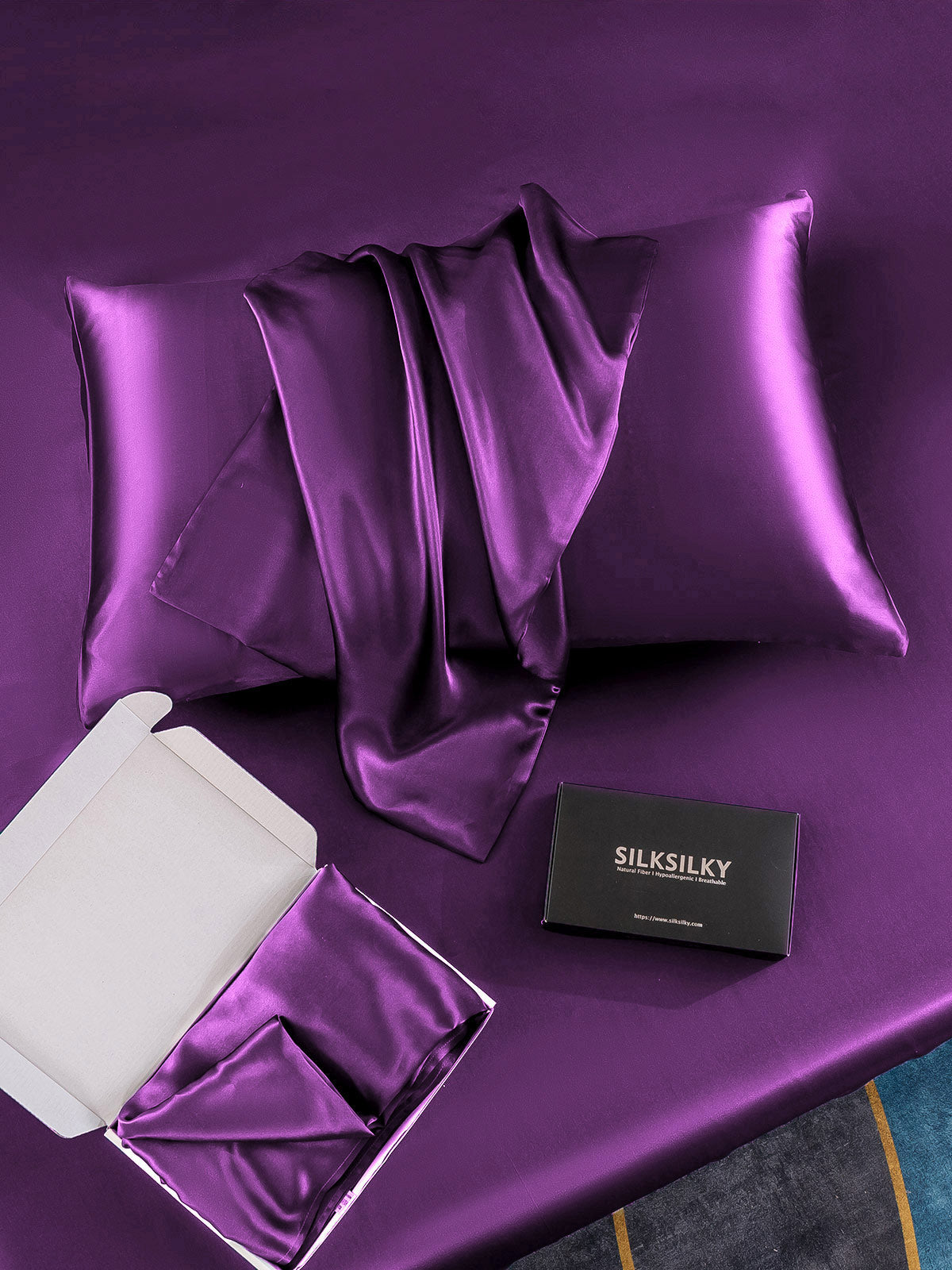 100% Mulberry Silk Pillowcase - Hidden Zipper