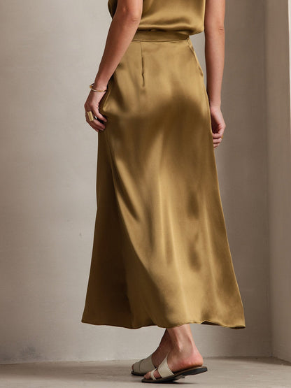 19Momme Silk Classic Maxi Skirt