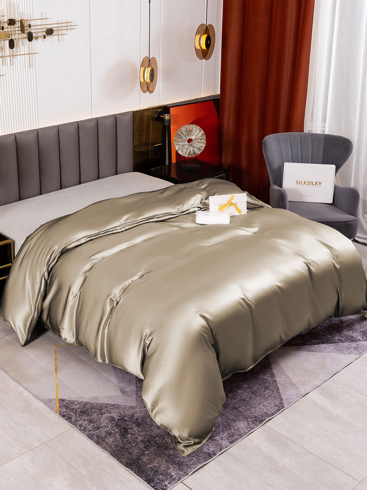 19Momme Mulberry Silk Seamless Duvet Cover