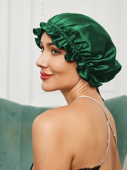 Pure Silk Double Layer Sleeping Caps w/ Ribbon