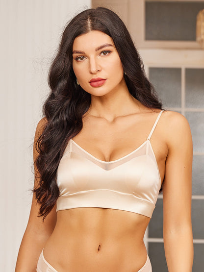 Knitted Silk Spaghetti Strap Bra (Panty not included)