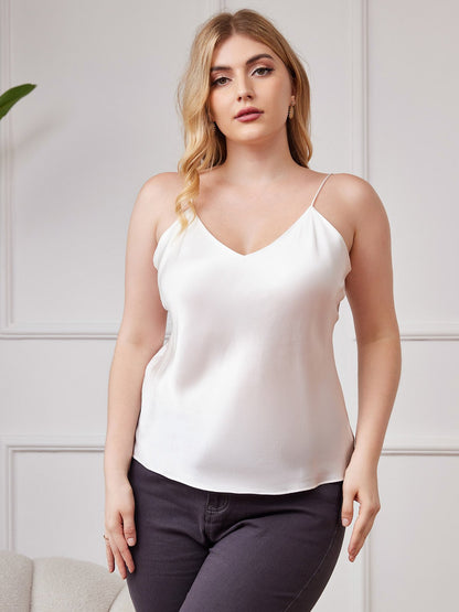 Pure Silk Spaghetti Strap Plus Size Camisole