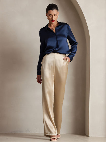 19Momme Versatile Classic Silk Suit Pants