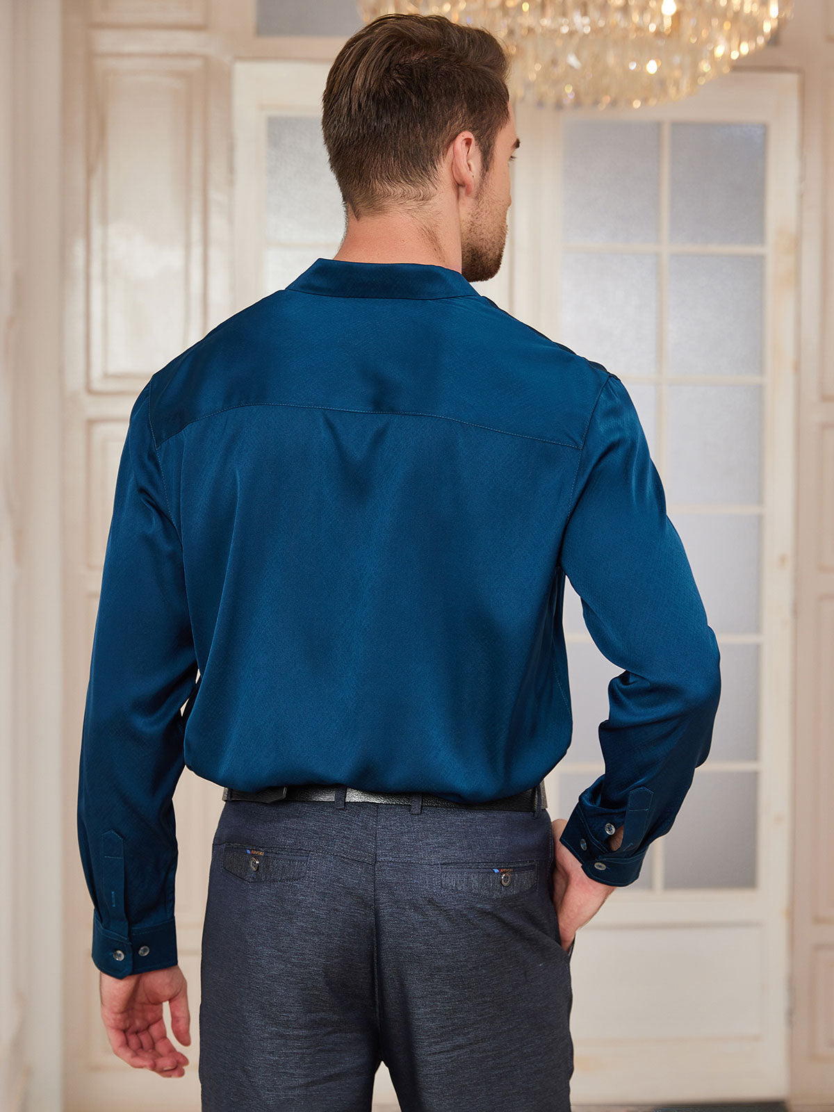 Silk Mens shirt with Long Sleeves