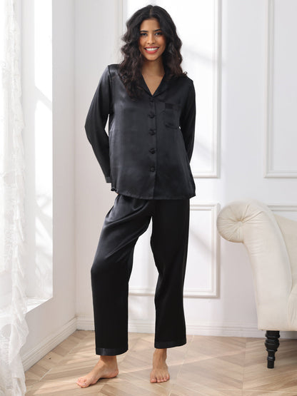 Pure Silk Button Up Women's Pajamas