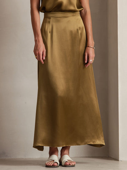 19Momme Silk Classic Maxi Skirt