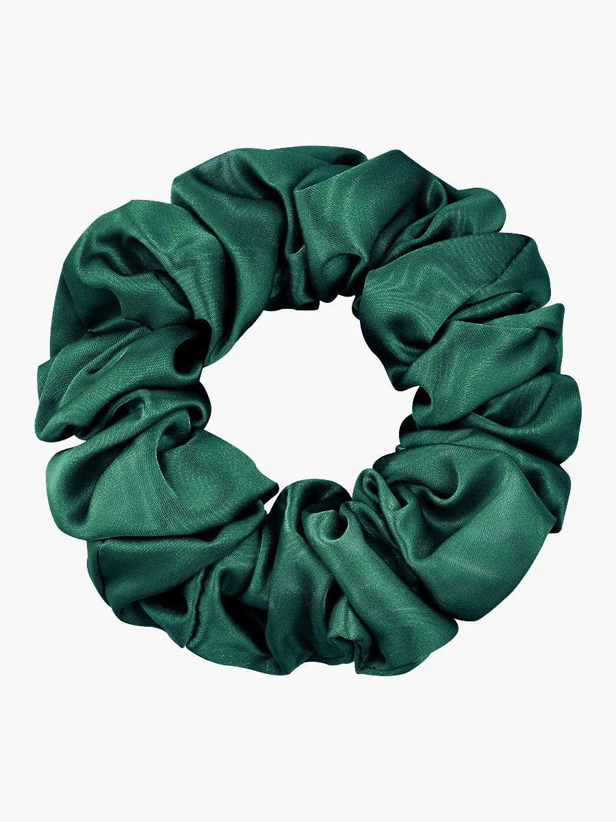 Pure Silk Midnight Scrunchies - Middle - 3.5cm