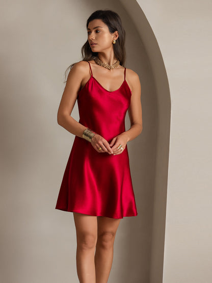 Pure Silk Basic spaghetti strap Slip Dress