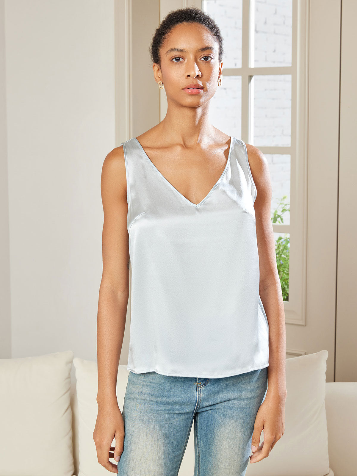 Pure Silk Straps Camisole Top