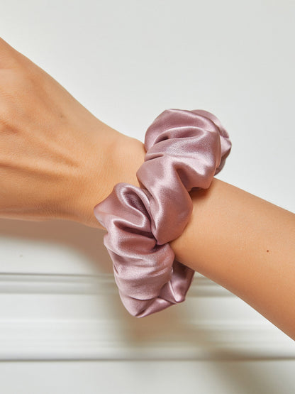 Pure Silk Midnight Scrunchies - Middle - 3.5cm