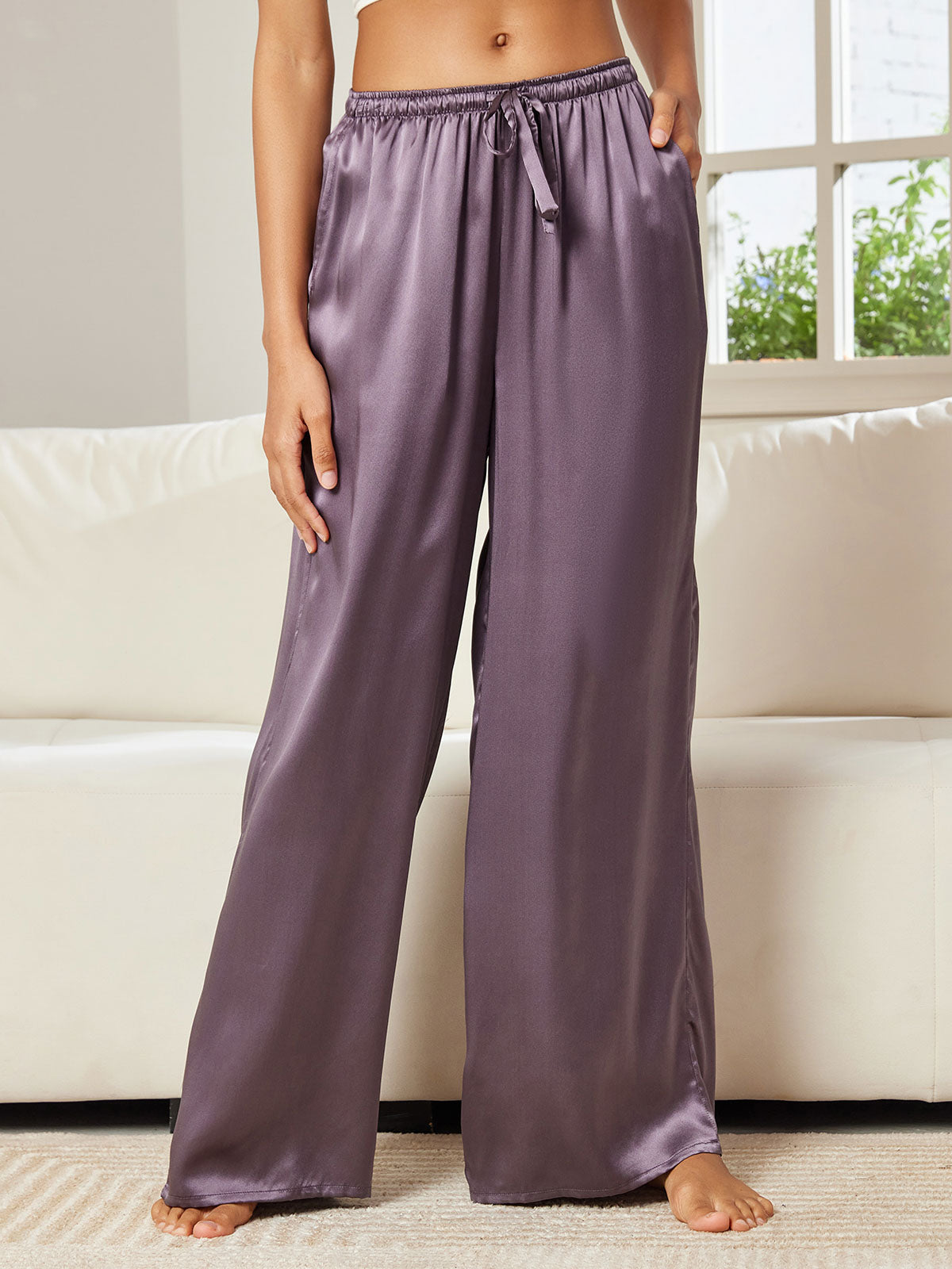 Pure Silk Casual Women‘s Pants