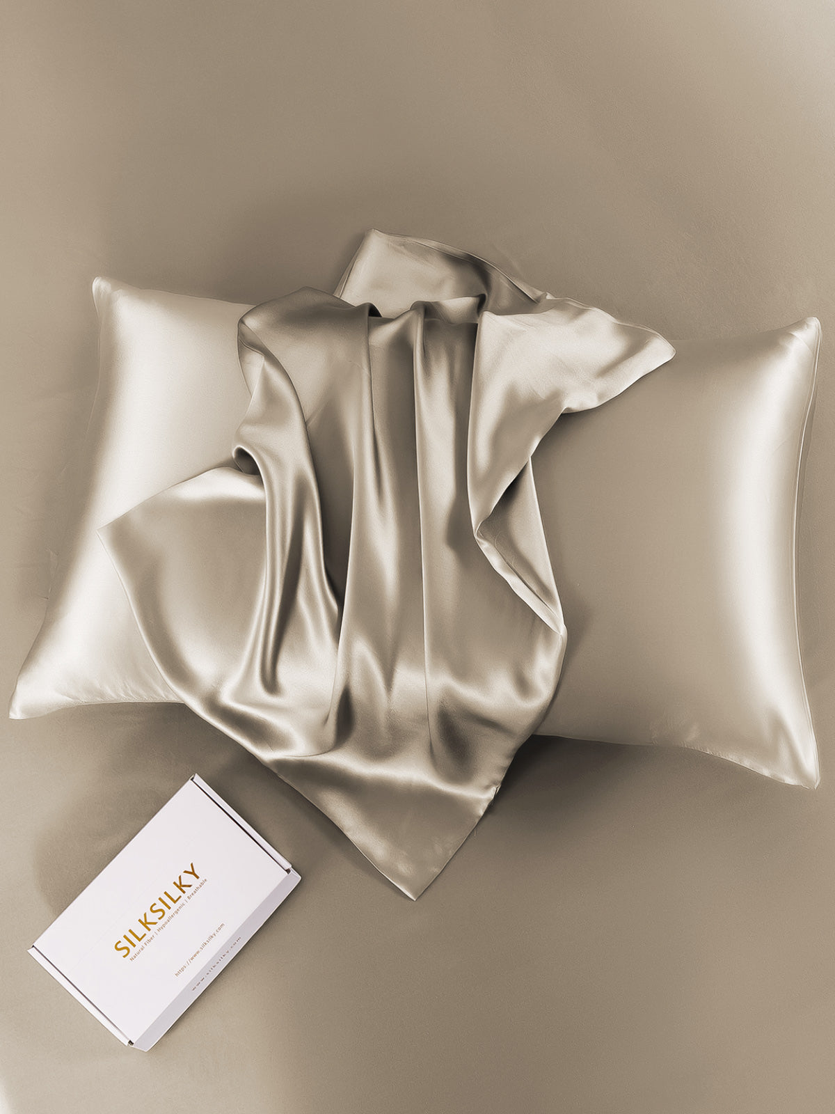 19Momme 100% Mulberry Silk Pillowcase - Hidden Zipper