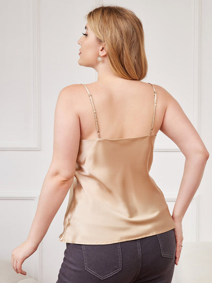 Pure Silk Spaghetti Strap Plus Size Camisole