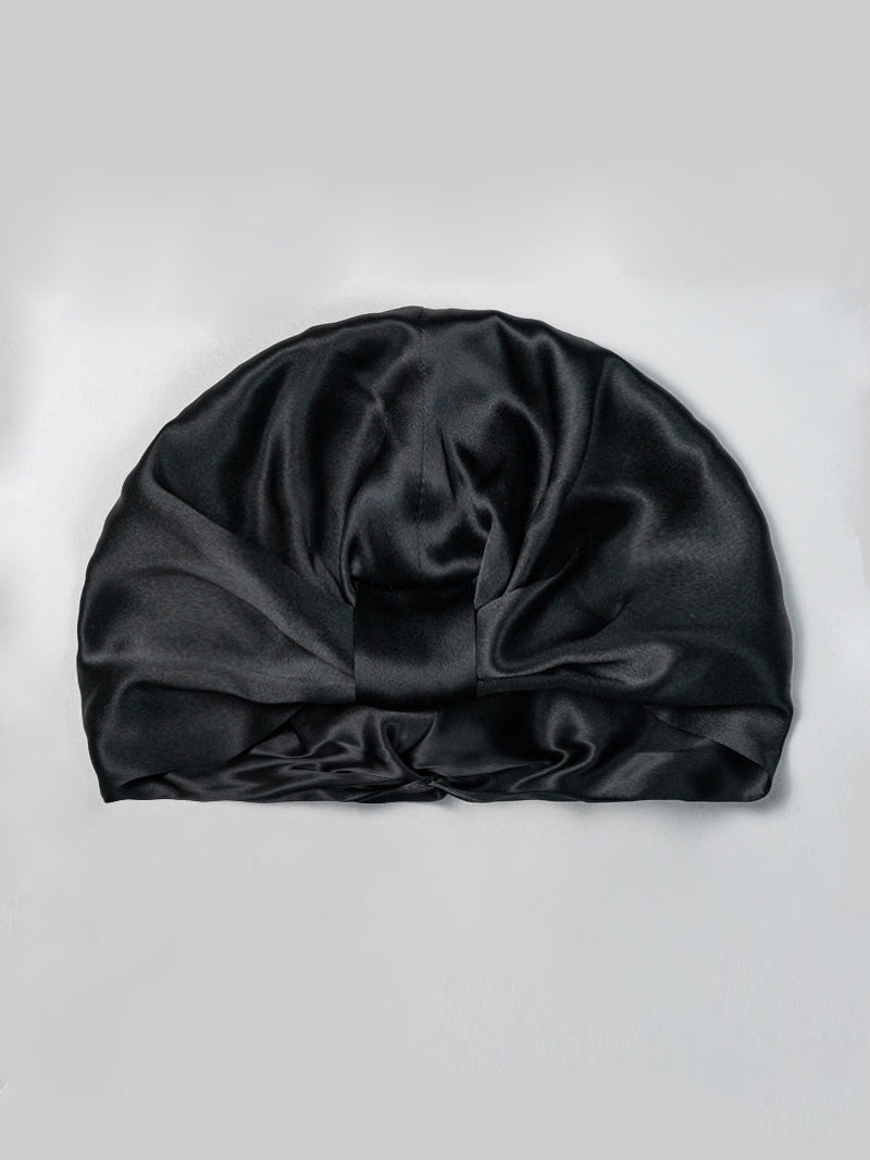 Pure Silk Double Layer Night Turban Sleep Cap