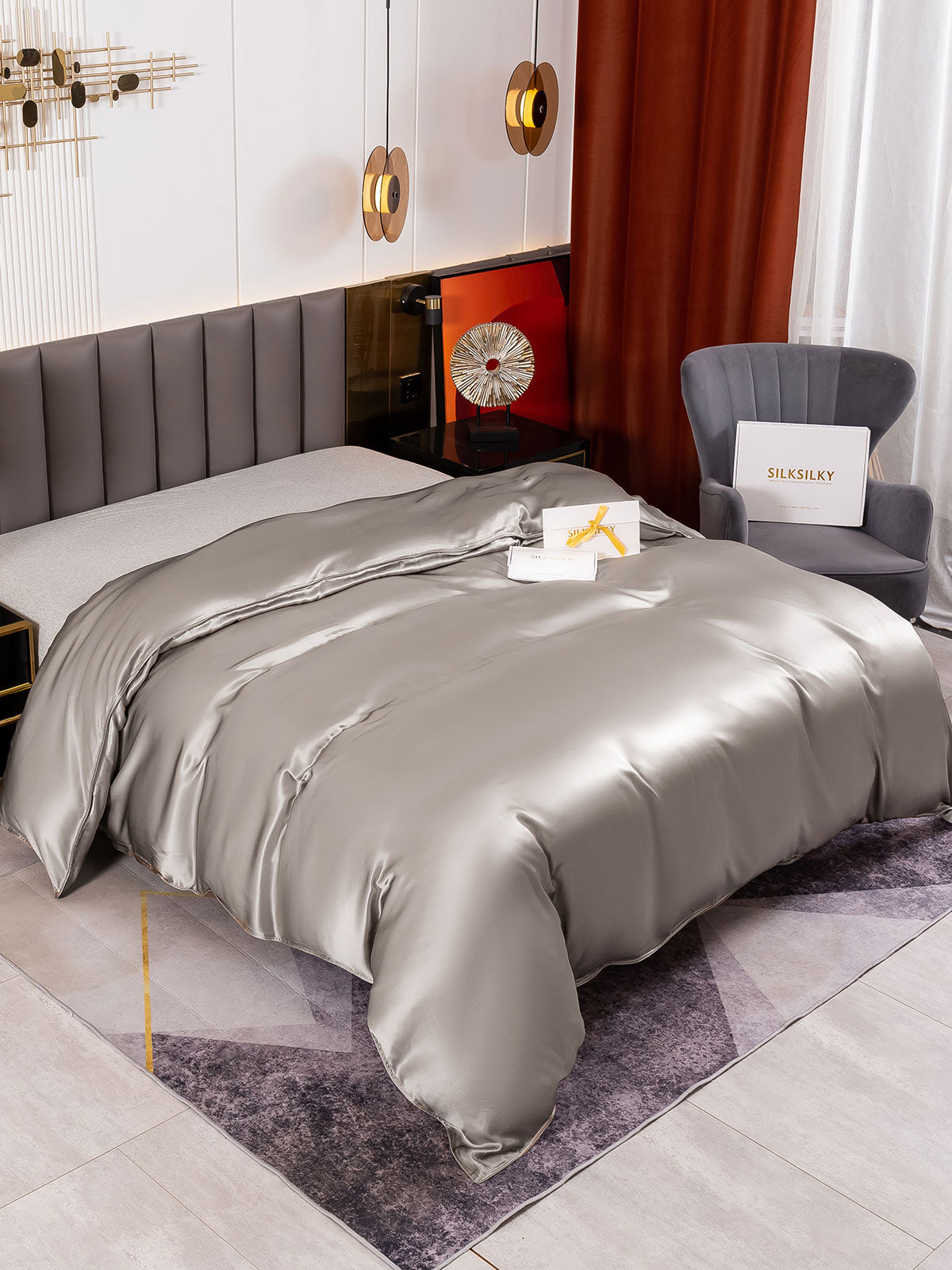 19Momme Mulberry Silk Seamless Duvet Cover