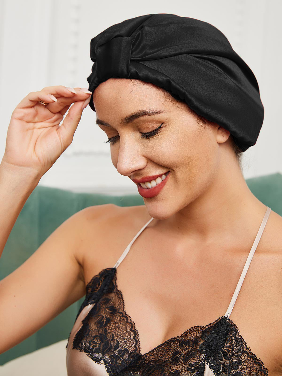 Pure Silk Night Turban Sleep Cap