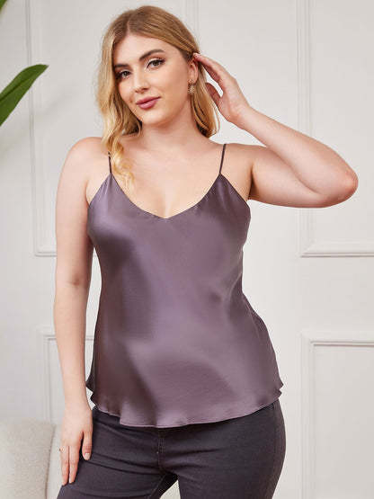 Pure Silk Spaghetti Strap Plus Size Camisole