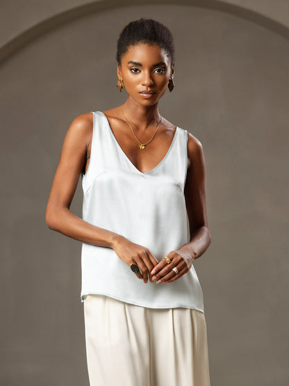 Pure Silk Wide Straps Camisole Top