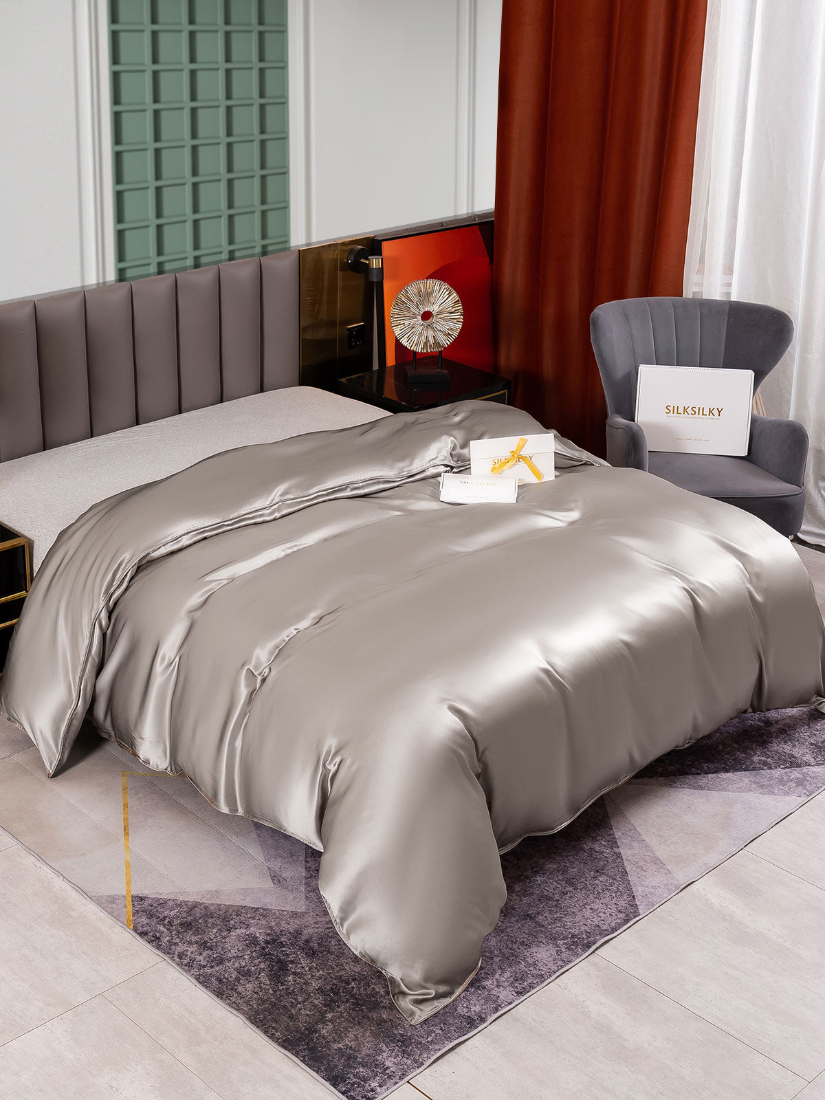 25Momme Mulberry Silk Seamless Duvet Cover (WITHOUT PILLOWCASES)