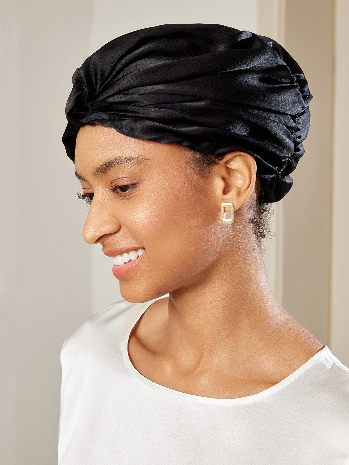 Pure Silk Night Turban Sleep Cap