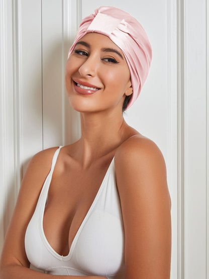 Pure Silk Double Layer Night Turban Sleep Cap