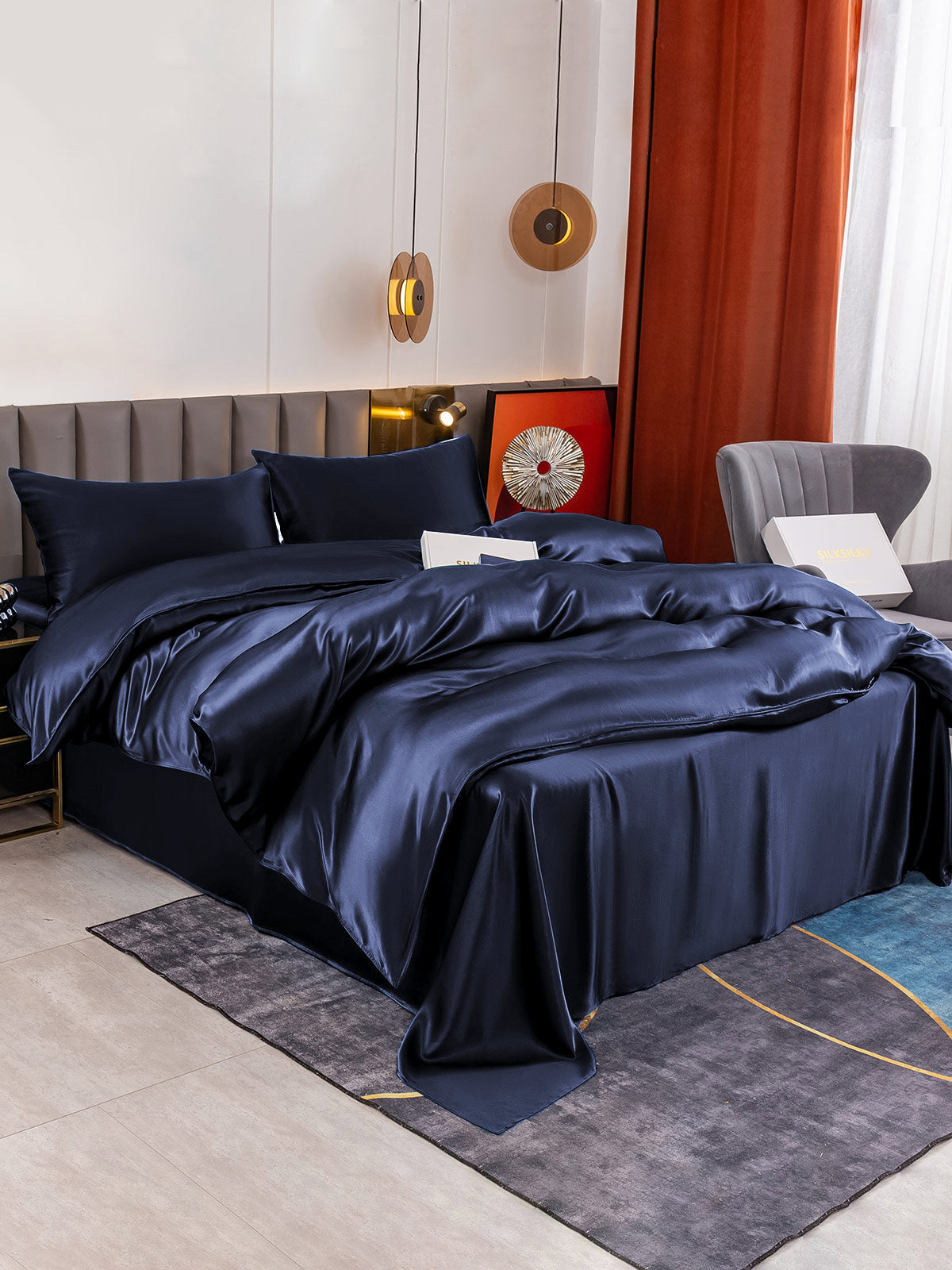 Silk Bed Set - Cooling all Night in Hot Summer (4Pcs Set)