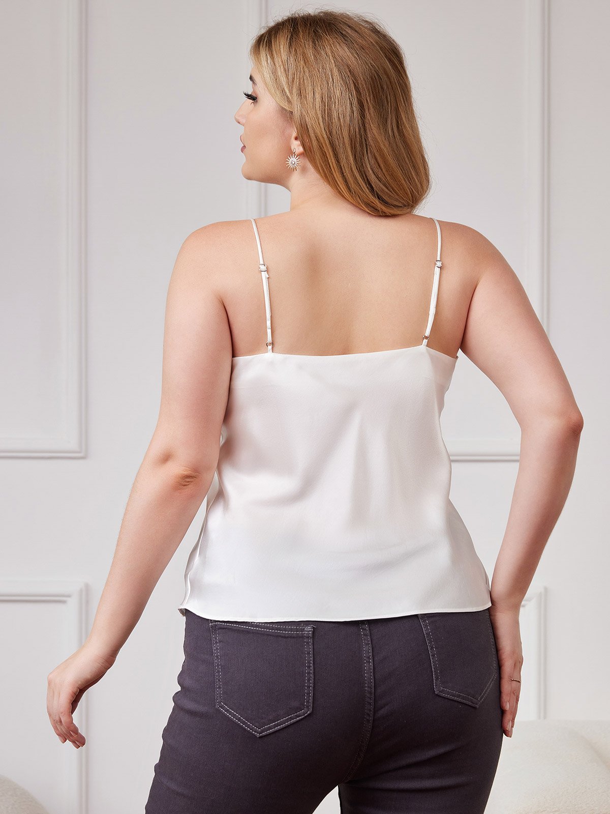 Pure Silk Spaghetti Strap Plus Size Camisole