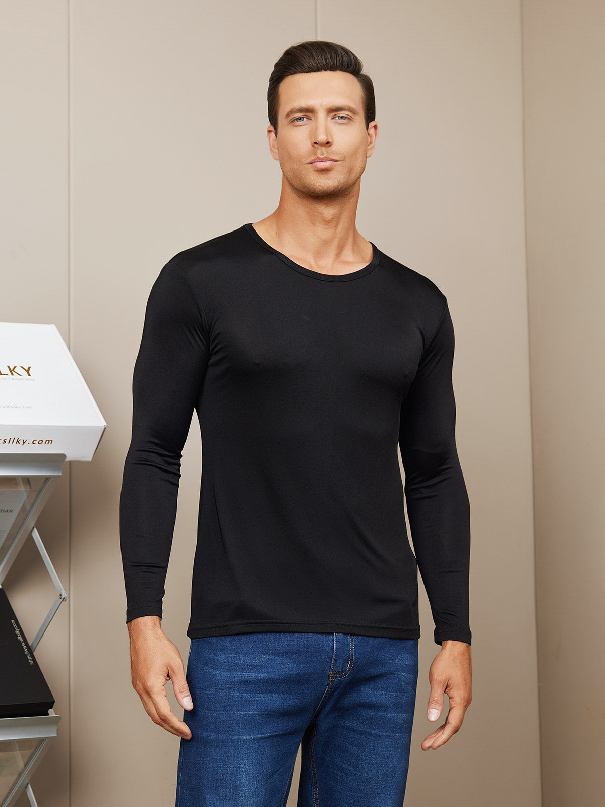 Mens Silk Knitted Tee