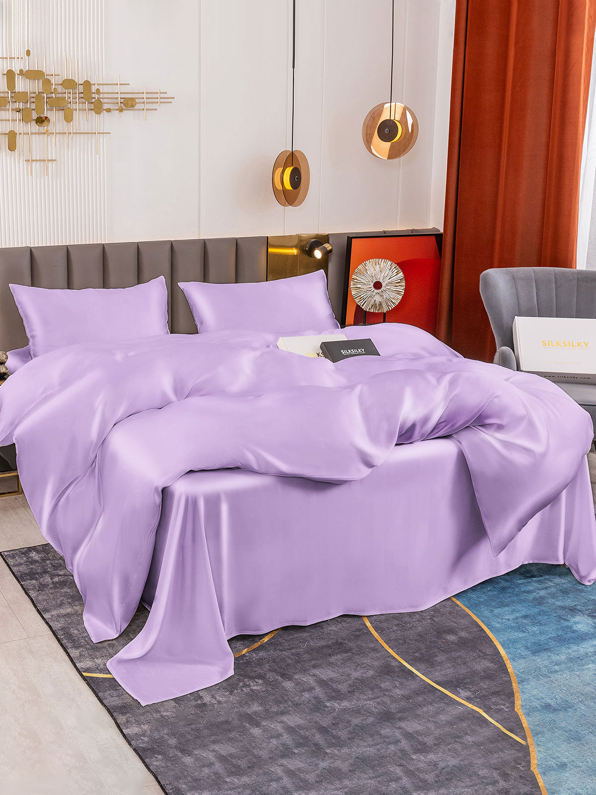 Silk Bed Set - Cooling all Night in Hot Summer (4Pcs Set)