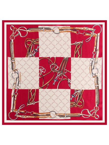 Pure Silk Printed Designer Square Scarf 53x53cm/21