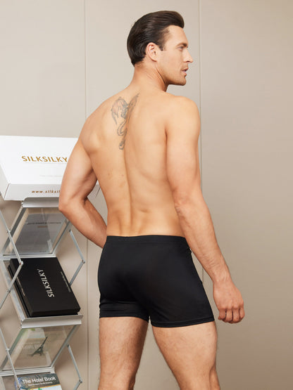 Mulberry Silk Knitted Mens Underwear with Front Opening