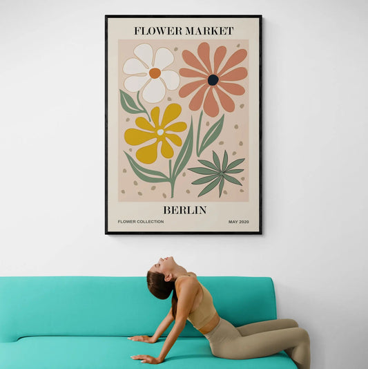 Berlin Flower Market Art Print