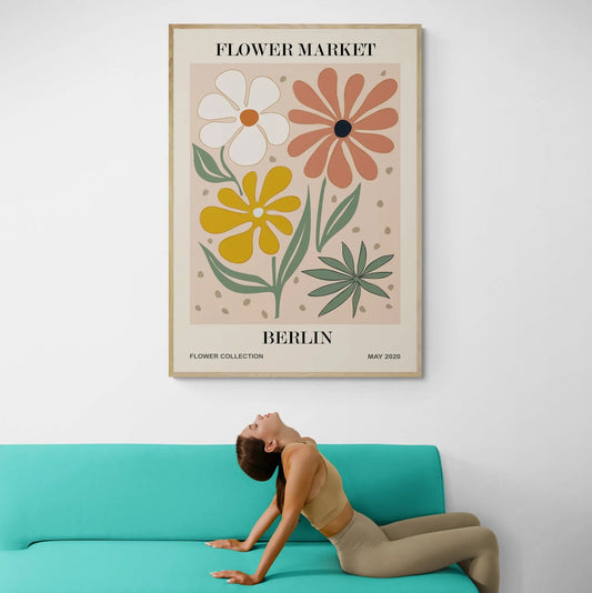 Berlin Flower Market Art Print