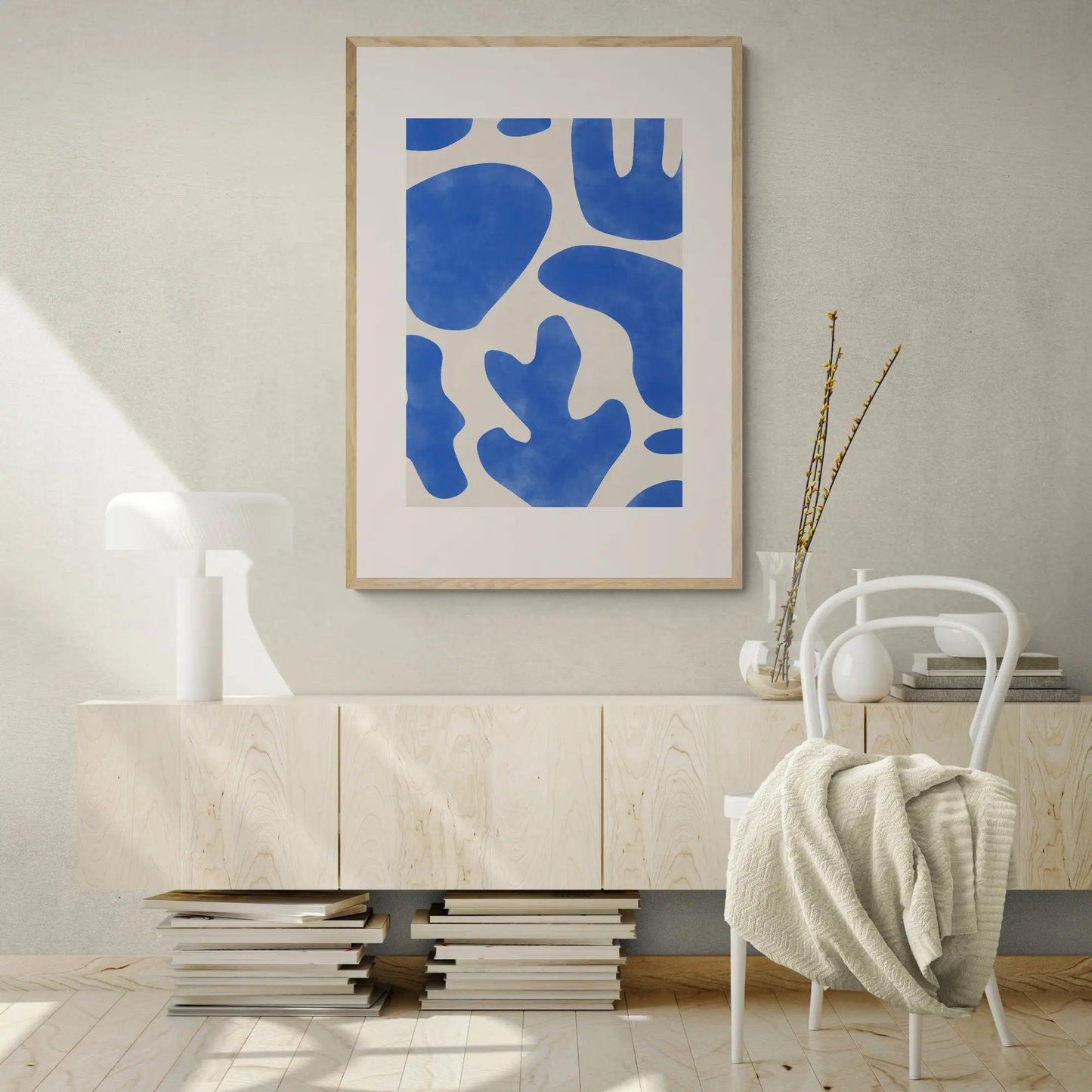 Blauw Koraal Abstract by Elena Ristova