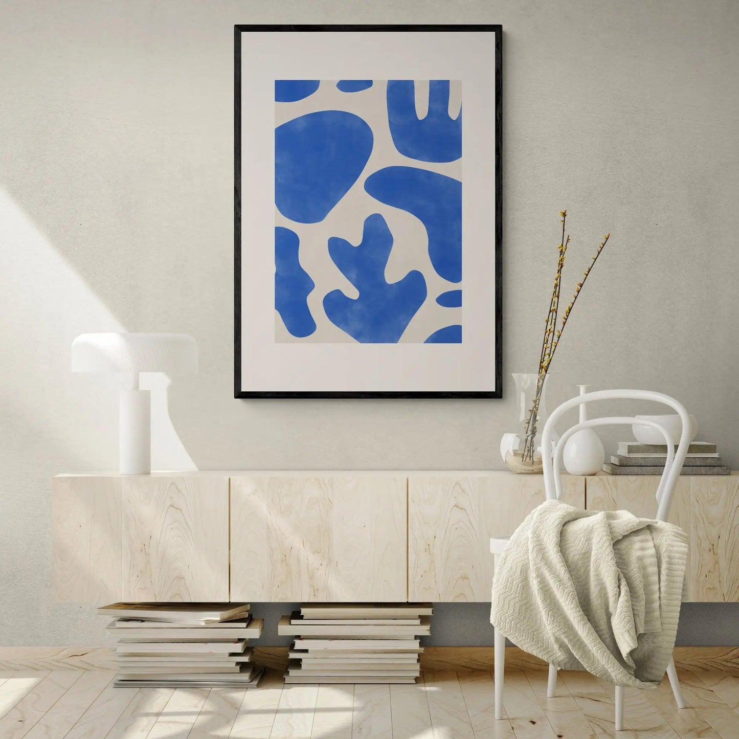 Blauw Koraal Abstract by Elena Ristova