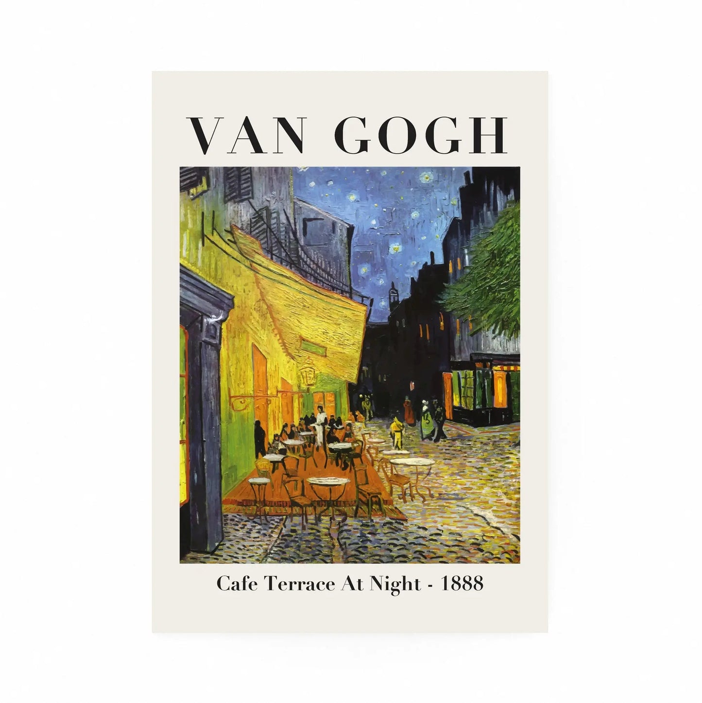 Cafe Terrace At Night by Vincent van Gogh — Bordered
