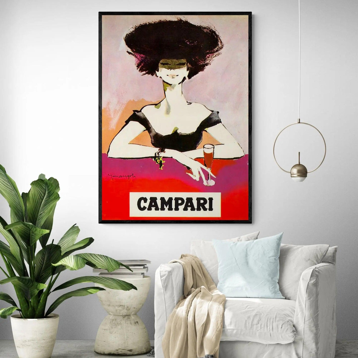 Campari Vrouw Vintage Art Poster