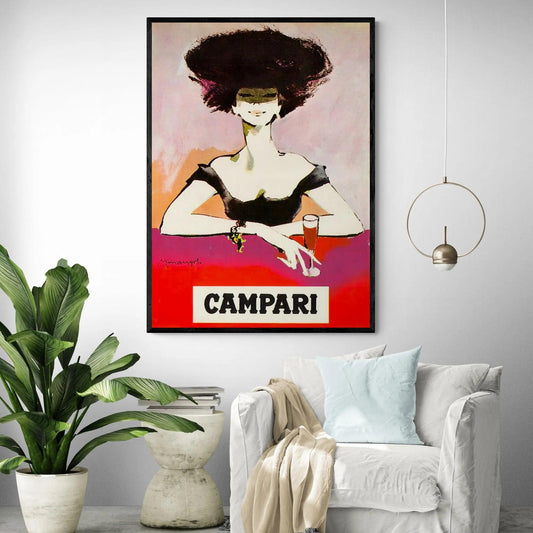 Campari Vrouw Vintage Art Poster