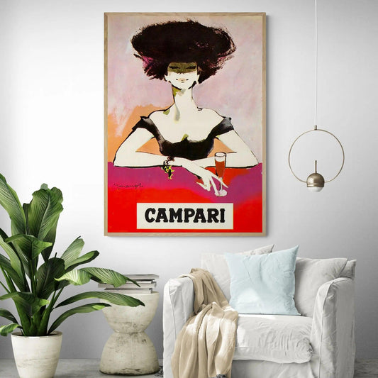 Campari Vrouw Vintage Art Poster