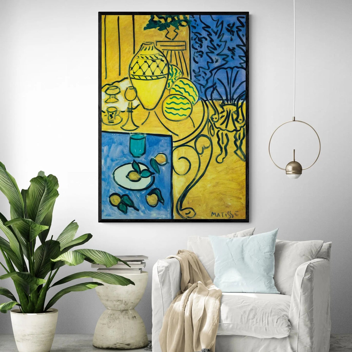 Interior In Yellow And Blauw by Henri Matisse