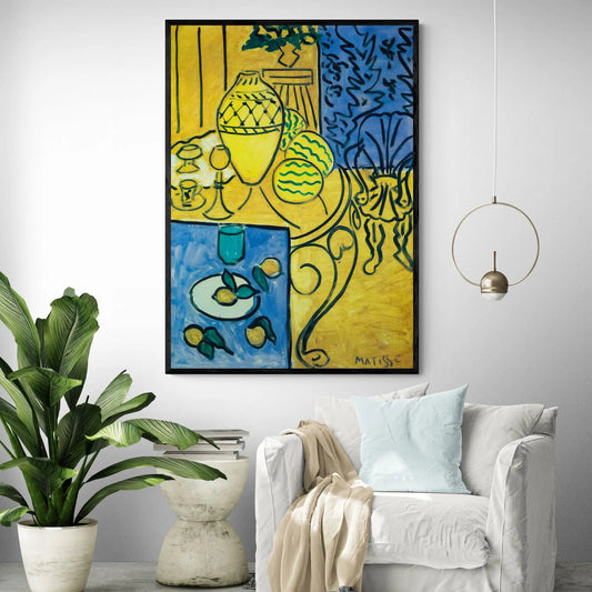 Interior In Yellow And Blauw by Henri Matisse
