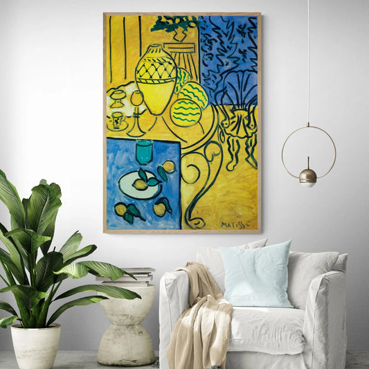 Interior In Yellow And Blauw by Henri Matisse
