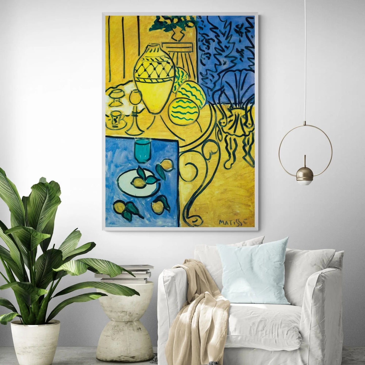 Interior In Yellow And Blauw by Henri Matisse