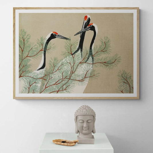 Cranes by Kamisaka Sekka