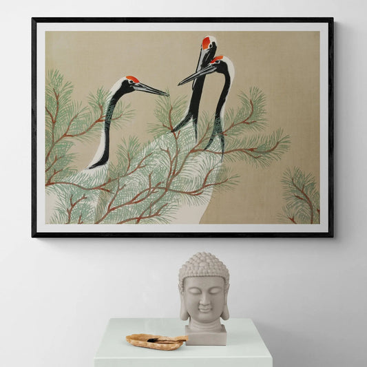 Cranes by Kamisaka Sekka